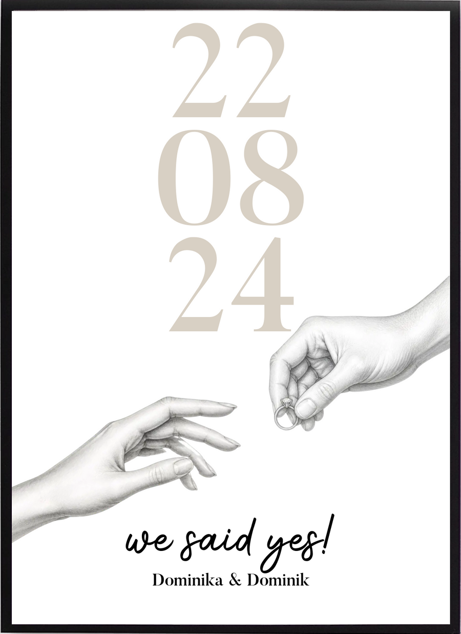 Personalizovaný plakát - We said yes!